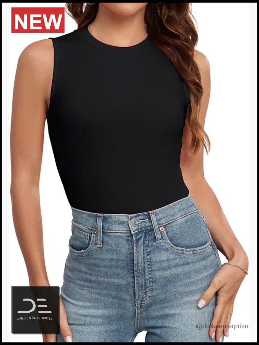 Sleeveless Racerback Ribbed Knit Tank Top - Slim Fit Casual Basic Cami